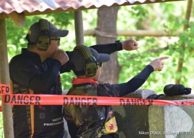 Coach Kayo and Rigel Coruna practicing for the 2024 World Rifle Shoot in Finland