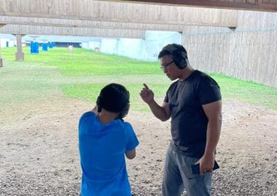 Coach Kayo and Rigel Coruna practicing for the 2024 World Rifle Shoot in Finland
