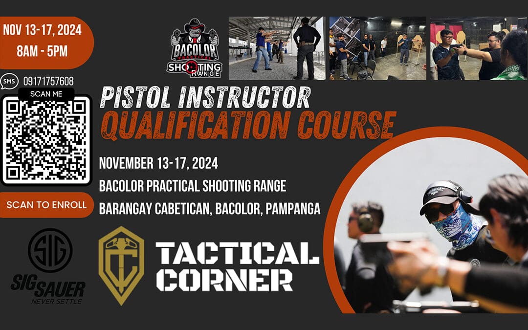 November 13-17, 2024 – Pistol Instructor Course